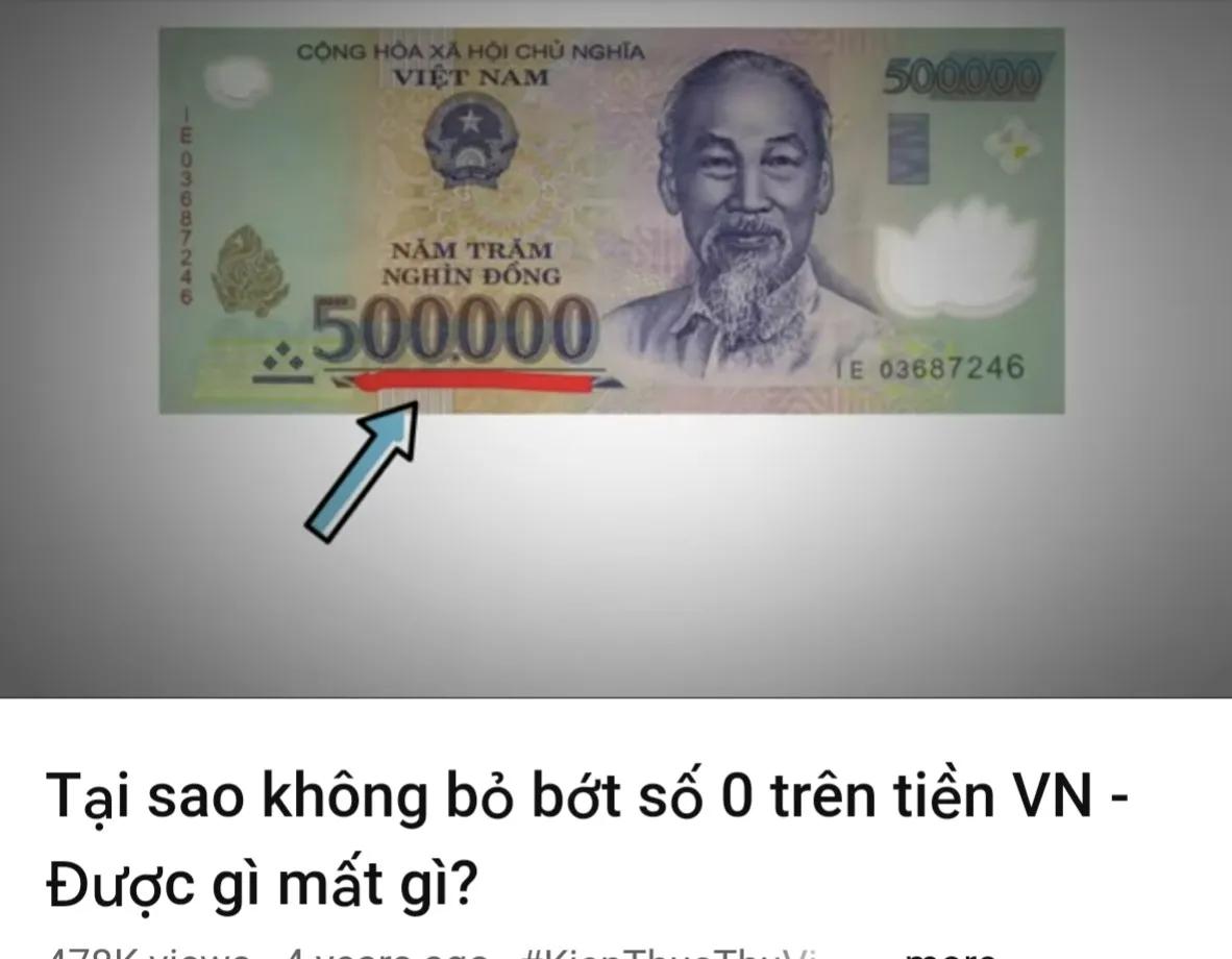 越南盾有太多0，为什么不去掉？