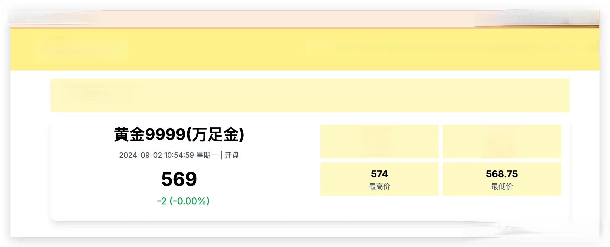 跌了|今日金价(09.02) 国内黄金价格行情走势